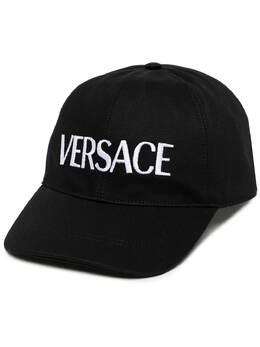 Versace: Чёрная кепка  Greca