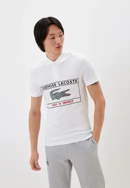 Lacoste: Белое поло 