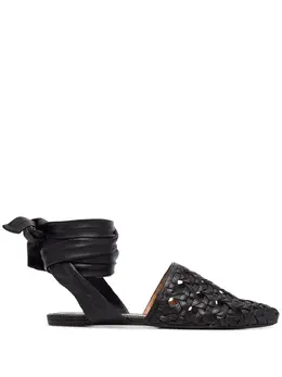 Tory Burch: Чёрные сандалии 