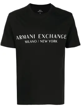 Armani Exchange: Футболка с принтом 