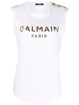 Balmain: Жилет с принтом 