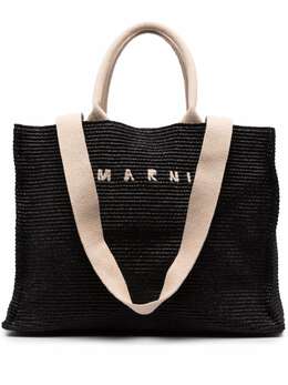 Marni: Чёрная сумка-шоппер 