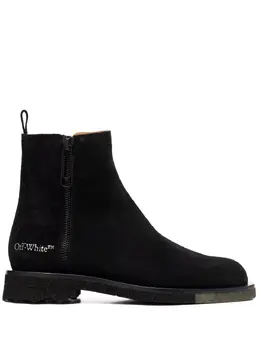 Off-White: Чёрные ботинки  Sponge