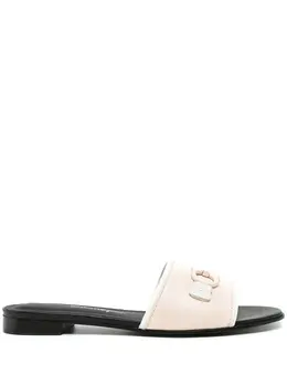 Salvatore Ferragamo: Чёрные сандалии  Gancini