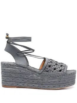 Tory Burch: Голубые мокасины 