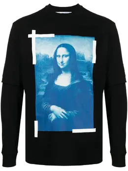 Off-White: Футболка  Monalisa с принтом