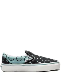 Vans: Голубые кроссовки Classic Slip On