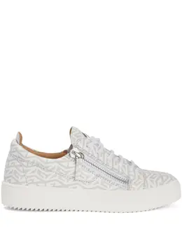Giuseppe Zanotti: Белые кроссовки  Frankie