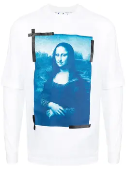 Off-White: Футболка  Monalisa с принтом