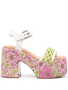 Casadei: Многоцветные сандалии Floral