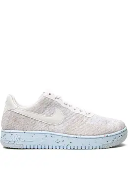 Nike: Белые кроссовки Air Force 1 Crater Flyknit