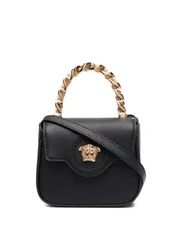 Versace: Чёрная сумка  La Medusa Mini