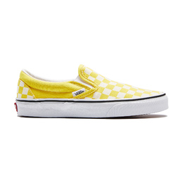 VANS: Жёлтые мокасины  Classic Slip On Checkerboard