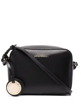 Emporio Armani: Чёрная сумка через плечо 