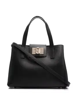 Furla: Чёрная сумка-шоппер 