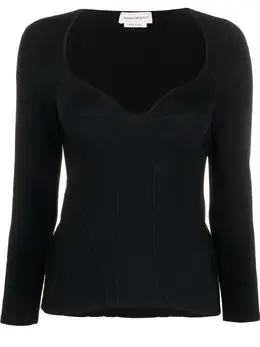 Alexander McQueen: Чёрный топ 