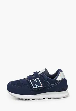 New Balance: Синие кроссовки 