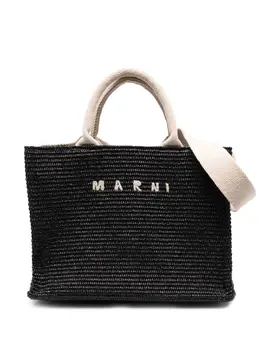 Marni: Чёрная сумка-шоппер 
