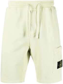 Stone Island: Зелёные шорты  Compass