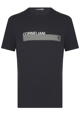 CORNELIANI: Синяя футболка 