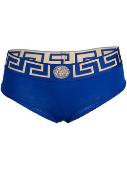 Versace: Голубые трусы  Greca