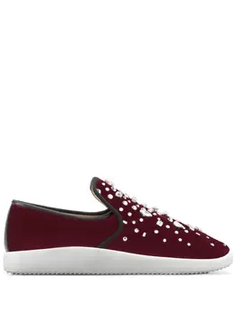 Giuseppe Zanotti: Бордовые кроссовки 