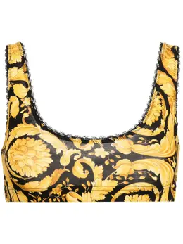 Versace: Чёрный бюстгальтер  Barocco
