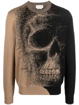 Alexander McQueen: Трикотажный свитер Skull