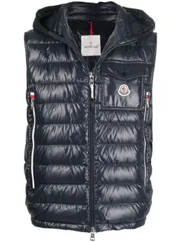 Moncler: Синий жилет 