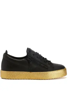 Giuseppe Zanotti: Чёрные кроссовки  Frankie