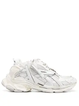 Balenciaga: Белые кроссовки Runner