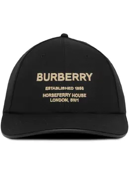 Burberry: Чёрная кепка Horseferry