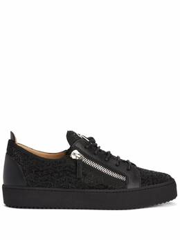 Giuseppe Zanotti: Чёрные кроссовки  Frankie