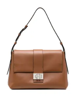 Furla: Коричневая сумка-шоппер 