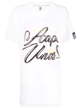 AAPE BY *A BATHING APE®: Белая футболка 