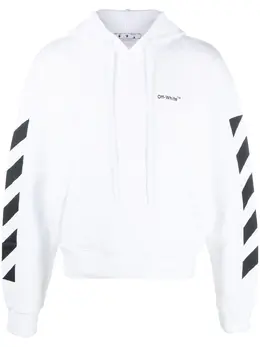 Off-White: Толстовка  Diag Stripe в полоску