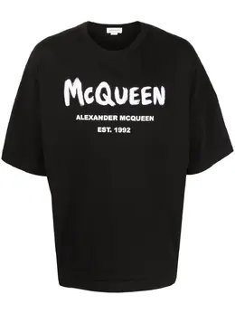 Alexander McQueen: Футболка McQueen Graffiti с принтом