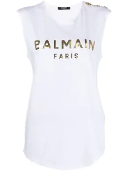 Balmain: Жилет с принтом