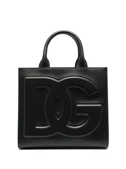 Dolce & Gabbana: Чёрная сумка-шоппер  DG