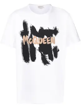 Alexander McQueen: Футболка  Graffiti с принтом