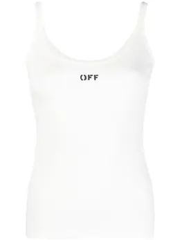 Off-White: Майка с принтом 