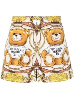 Moschino: Шорты Teddy Bear с принтом