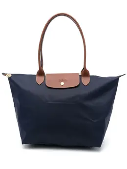 Longchamp: Синяя сумка  Le Pliage Original