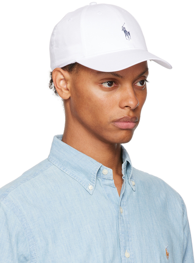 Casquette blanche ralph lauren hot sale