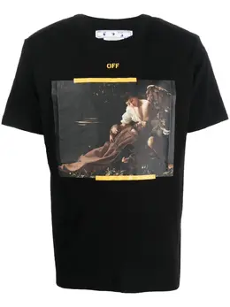 Off-White: Футболка Caravaggio с принтом