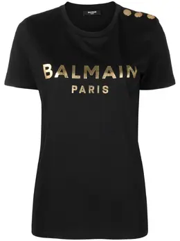 Balmain: Футболка с принтом 