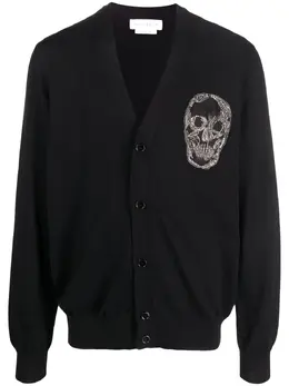 Alexander McQueen: Чёрный кардиган  Skull