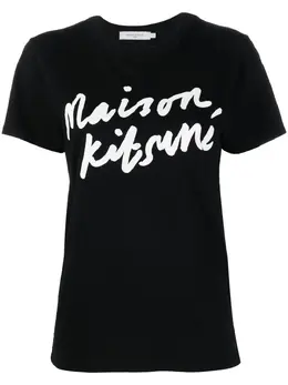 Maison Kitsuné: Футболка с принтом