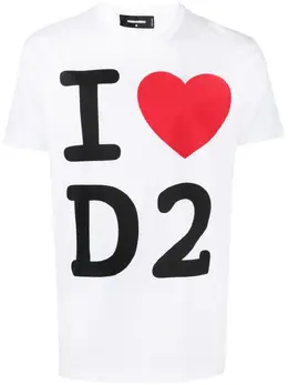 Dsquared2: Футболка  I Love D2 с принтом