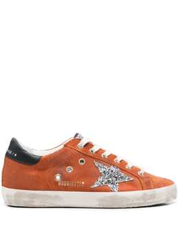 Golden Goose: Оранжевые кроссовки  Super Star